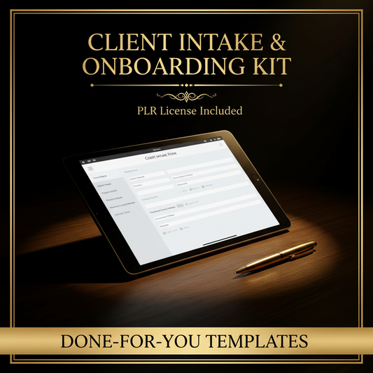 PLR PRODUCT #1 — Client Intake & Onboarding Kit (PLR)